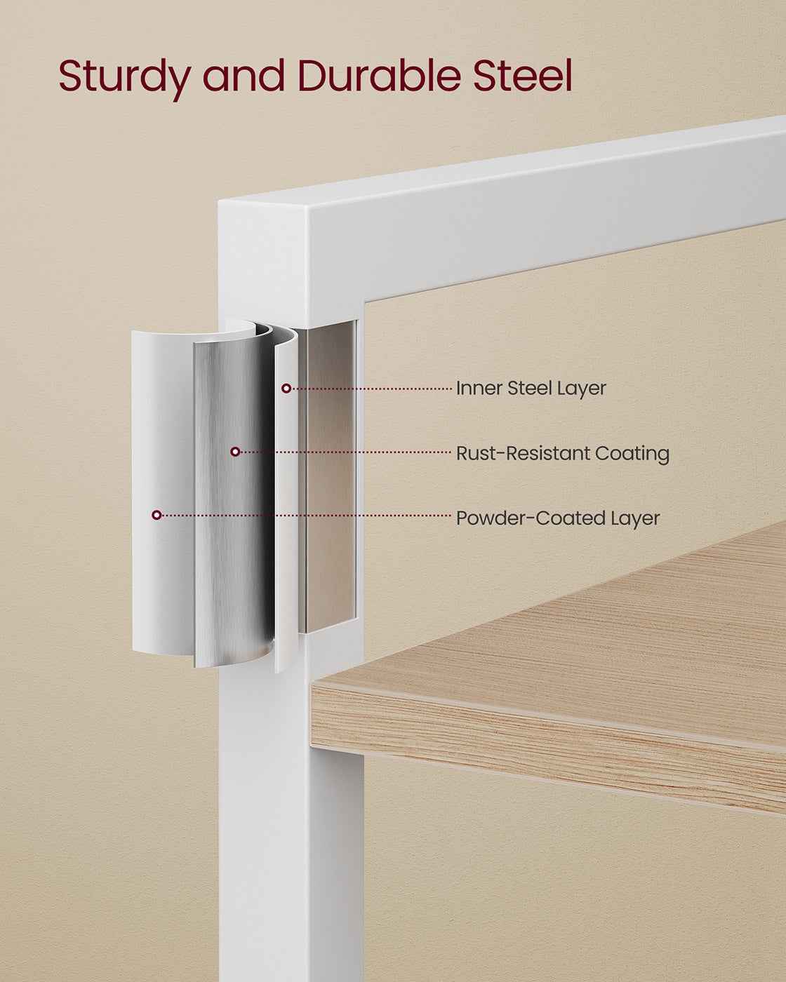 6-Tier Bookshelf - Engineered Wood - Rustic Brown and Black - Open Storage Shelving