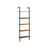 Ladder Shelf - 5-Tier Industrial Design - Wood - Rustic Brown and Black