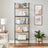 Ladder Shelf - 5-Tier Industrial Design - Wood - Rustic Brown and Black