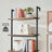 Ladder Shelf - 5-Tier Industrial Design - Wood - Rustic Brown and Black