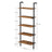 Ladder Shelf - 5-Tier Industrial Design - Wood - Rustic Brown and Black