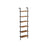 Wall-Mounted Ladder Shelf - 6-Tier Design - Wood - Rustic Brown and Black - Safety First