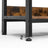 Bookshelf - Wood - Rustic Brown and Black - 6 Compartments