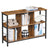 Bookshelf - Wood - Rustic Brown and Black - 6 Compartments