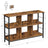 Bookshelf - Wood - Rustic Brown and Black - 6 Compartments
