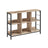 4-Tier Bookcase - Wood - Camel Brown - Industrial Rustic Design