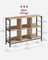 4-Tier Bookcase - Wood - Camel Brown - Industrial Rustic Design
