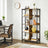 4-Tier Bookshelf - Wood - Rustic Brown and Black - Safety First with Anti-Tip Features