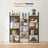 Large Bookshelf - Metal - Rustic Brown and Black - 14 Storage Shelves