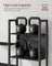 Bookcase - Metal - Ebony Black - 14 Storage Shelves