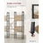 Bookshelf - Metal - Rustic Brown and Black - 14 Storage Shelves