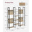 Bookshelf - Metal - Rustic Brown and Black - 14 Storage Shelves