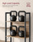 Bookcase - Metal - Rustic Brown - 14 Shelves