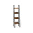 Ladder Shelf - Steel - Rustic Brown and Black - 4-Tier Freestanding Storage