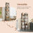 5-Tier Narrow Ladder Bookshelf - Wood - Rustic Brown - Versatile for Home Office