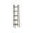 5-Tier Freestanding Narrow Shelf - Steel Frame - Rustic Brown and Black - Easy to Assemble