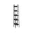 5-Tier Freestanding Narrow Shelf - Steel Frame - Rustic Brown and Black - Easy to Assemble
