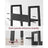 5-Tier Freestanding Narrow Shelf - Steel Frame - Rustic Brown and Black - Easy to Assemble