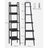 5-Tier Freestanding Narrow Shelf - Steel Frame - Rustic Brown and Black - Easy to Assemble