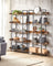 5-Tier Bookcase - Wood - Rustic Brown and Black - Bedroom
