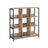 4-Tier Bookcase - Wood - Rustic Brown and Black