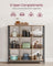 4-Tier Bookcase - Wood - Rustic Brown and Black