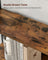 6 Shelf Bookcase - Steel - Rustic Brown and Black