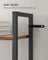 6 Shelf Bookcase - Steel - Rustic Brown and Black