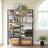 6-Tier Storage Shelf - Wood - Rustic Brown and Black