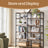 6-Tier Storage Shelf - Wood - Rustic Brown and Black