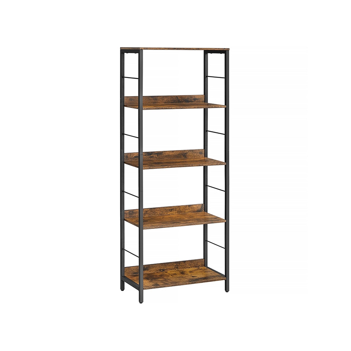 5-Tier Bookshelf - Wood - Rustic Brown