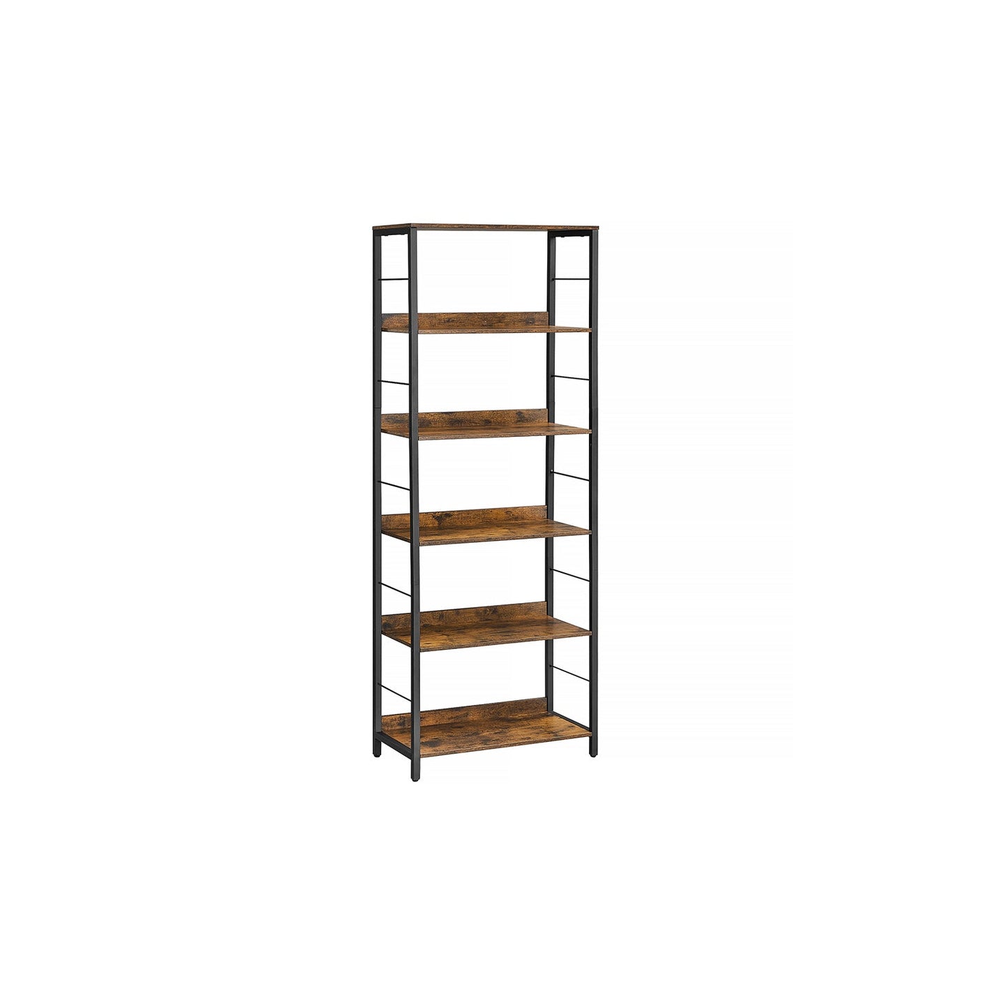 5-Tier Bookshelf - Particle Board - Rustic Brown
