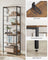 5-Tier Bookshelf - Particle Board - Rustic Brown