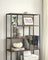 6-Tier Bookcase - Engineered Wood - Rustic Brown and Black - Geometric Design and Versatile Storage