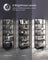 6-Tier Bookshelf - Steel Frame - Ebony Black - Dimmable LED Lights