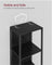 6-Tier Bookcase - Steel - Ebony Black - With Dimmable LED Lights
