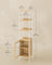 6-Tier Bookcase - Metal Frame - Oak Beige - Adjustable Shelves