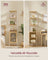 6-Tier Bookcase - Metal Frame - Oak Beige - Adjustable Shelves