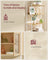 Tall Bookcase - Metal Frame - Oak Beige - Rattan-Like Doors