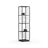 4-Tier Rotating Bookshelf - Steel - Ebony Black