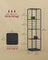4-Tier Rotating Bookshelf - Steel - Ebony Black