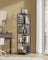 4-Tier Rotating Bookshelf - Steel - Ebony Black