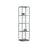 4-Tier Rotating Bookshelf - Steel Frame - Dove Grey