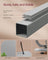 4-Tier Rotating Bookshelf - Steel Frame - Dove Grey
