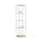 4-Tier Rotating Bookshelf - Steel Frame - Natural Beige