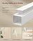 4-Tier Rotating Bookshelf - Steel Frame - Natural Beige