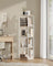 4-Tier Rotating Bookshelf - Steel Frame - Natural Beige