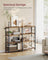 6-Tier Bookshelf - Engineered Wood - Rustic Brown and Black