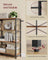 6-Tier Bookshelf - Engineered Wood - Rustic Brown and Black
