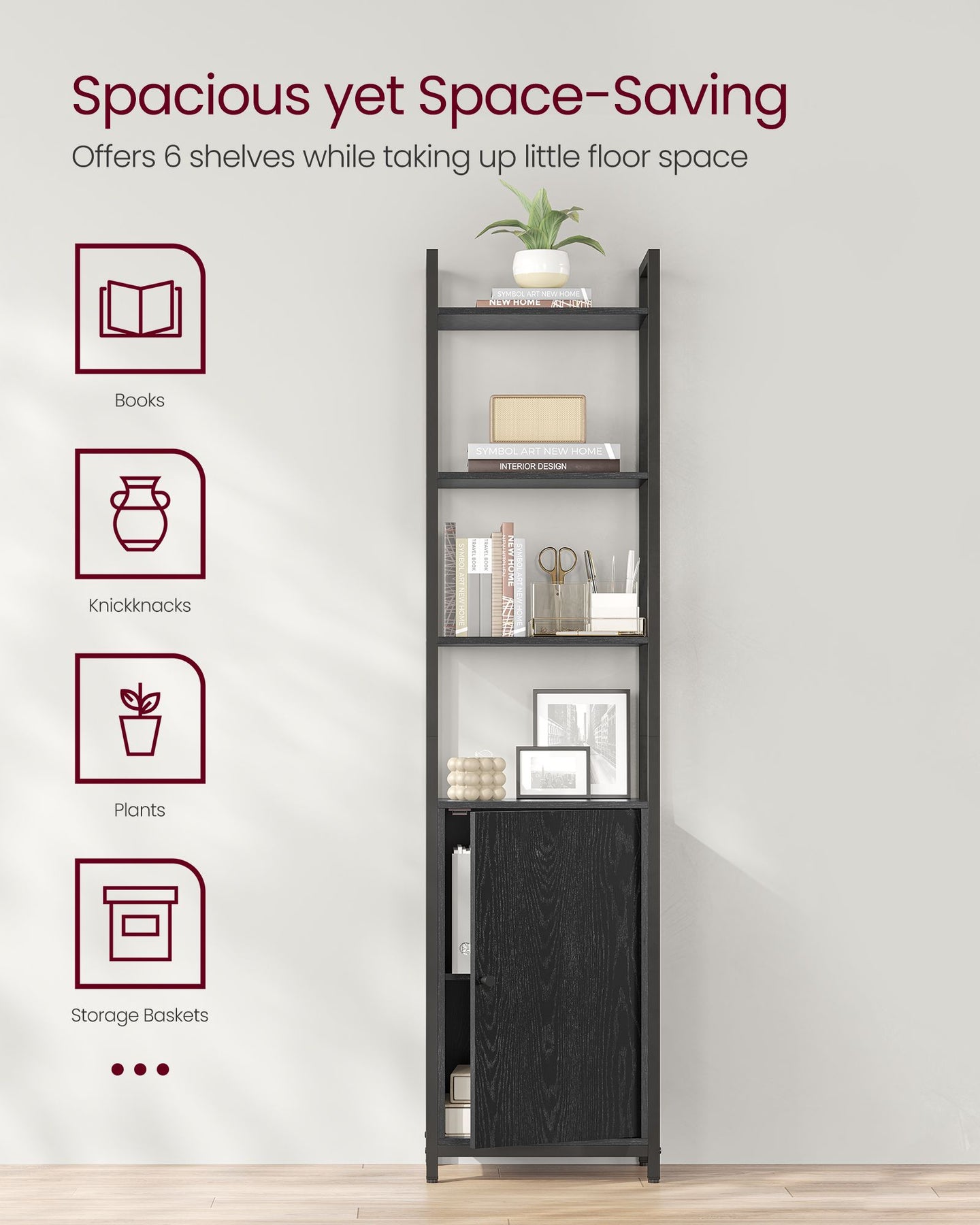Bookcase - Stable (as per original - Black - with Doors